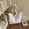 Bolsa de Lona Bordada de Moda para Mujer, Bolso de Hombro Versátil Casual de Gran Capacidad para el Trabajo y los Viajes Cotidianos, Bolso de Mano para Llevar Debajo del Brazo