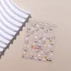 Conejo de Pastel Beige 5D en Relieve Lindo, Oso Taza de Té, Conejo Blanco Caramelo, Pegatinas para Uñas Bunny con Lazo Se Pueden Aplicar en la Cara