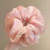 Scrunchie com Renda para Mulheres, Estilo Coreano Suave Fita de Laço Estilo Ins para Cabelo, Corda para Rabo de Cavalo Acessório de Cabelo