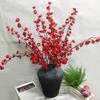 Arranjo de flores de arte de flor de ameixa única e flor de pessegueiro, flor de ameixa seca, paisagismo, galho de wintersweet, mesa de jantar, decoração para casa, flores artificiais