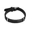 Pulsera de acero de titanio con inscripción moda Joker regalo de cumpleaños para pareja pulsera de acero inoxidable de silicona marcado láser