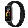 Adecuado para Huawei Bracelet 8/9 Correa Metálica de Tres Perlas Huawei Bracelet 10 Correa de Muñeca de Acero Inoxidable Correa de Acero
