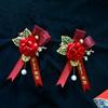 Suprimentos para Casamento Corsage de Casamento Rosas de Casamento Vinho Flores Artificiais Criativas Flores Artificiais Atacado