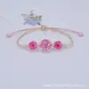 Pulseira de Flores Secas Naturais Mais Vendida Internacionalmente Flor de Renda Flor de Cerejeira Pulseira de Contas de Cerâmica Jingdezhen Joia de Mão Pedra do Tempo