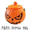 Nuevo Producto Transfronterizo Cubeta de Calabaza de Halloween con Tapa Decoración Cubeta Portátil para Dulces Juguete para Truco Barra de Luz de Calabaza para Niños