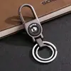 Novo chaveiro de carro para homens e mulheres, chaveiro de pendurar na cintura, chaveiro de metal com anel duplo, pingente, presente para casais