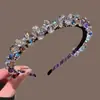 Diadema dulce de cristal de lujo ligero estilo coreano, pinza para el pelo de pedrería con dientes de lujo, diadema de corona alta, nuevo accesorio para el cabello de moda