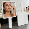 Espejo de mano directo de fábrica, espejo de belleza cuadrado grande y pequeño, espejo de mano creativo, espejo de belleza que se puede imprimir, espejo de mango lg, espejo publicitario