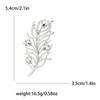 Moda Coreana Temperamento Liga Pérola Strass Pena Broche Criativo Exquisito Para Vestido Feminino Corsage Joias Pinos