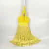 Mopa de algodón al por mayor de fábrica, mango de varilla de hierro, hilo de algodón, mopa de plástico, mopa