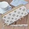 Nova carteira feminina longa com zíper duplo bolsa de embreagem moda impressa de grande capacidade dupla camada carteira mudança de bolsa de celular