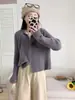 Cárdigan de Punto con Capucha y Doble Cremallera de Terciopelo de Imitación de Visón 2026 Nuevo Estilo Otoño e Invierno Holgado Suave Casual Chaqueta Suéter para Mujer