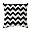 Funda para Cojín de Sofá Serie Geométrica Blanco y Negro Piel de Melocotón Felpa Corta Estampada Funda para Almohada Funda para Cojín de Cintura Transfronterizo