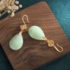 Novedad de verano 2021, accesorios de palacio, pendientes antiguos, pendientes con borlas de jade hetiano, pendientes antiguos de cheongsam chino.