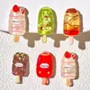 Acessórios de Resina de Sorvete Simulados, Decorações DIY de Cola de Creme, Brinquedos de Comida, Chaveiros, Estilos Mistos, Ímãs de Geladeira, Pequenos Enfeites Fofos