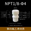 Conector de Terminal Reto de PTFE Politetrafluoroetileno PE Resistente a Ácido e Alcali Resistente a Altas Temperaturas Conector de Mangueira com Rosca Externa