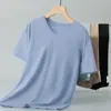 Camiseta de Manga Corta de Modal para Hombre 2026 Nuevo Verano Antibacteriana y Antiácaros Seda de Hielo Cuello en V Parte Superior con Sensación de Hielo Secado Rápido Mangas Medias