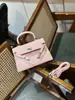 Bolsa Kelly com Couro de Crocodilo 2026 Novo Estilo Fashionável Luxo Leve Toque de Alto Padrão Bolsa de Mão Versátil para o Dia a Dia Ombro Único Transversal Tendência