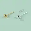 Accesorios para pendientes de aro de plata de ley s925, accesorios para pendientes de cuentas redondas, pendientes de frijol, pendientes colgantes hechos a mano para bricolaje, materiales para joyería