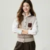 Chaleco de punto jacquard 100% cachemira, patrón Fair Isle de otoño/invierno para mujer, sin mangas, cárdigan de frente abierto, chaleco cálido