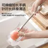 Cepillo de Taza con Esponja Retráctil, Gadget Doméstico Portátil, Cepillo Tres en Uno para Tazas, Tapas y Ranuras para Cocina y Viajes, Cepillo de Taza Plegable