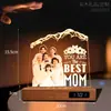 Lámpara de noche de cristal estilo celebridad para dormitorio, decoración, un regalo para niñas, mejores amigas, novias en aniversarios o cumpleaños