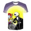 Gráfico de Calavera de Halloween Impresión Digital 3D Transfronterizo Nuevo Camiseta de Manga Corta para Hombre Venta Directa de Fábrica Suministro
