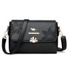 Bolsa feminina cross-border 2025, nova bolsa de couro macio, elegante, transversal, pequena, quadrada, ideal para viagens diárias, bolsa para mãe de meia-idade