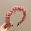 Pinzas para el Cabello de Tela de Alta Gama Estilo Coreano, Diademas Muy Bonitas para Mujer, Diseño de Corona Alta Que No Aprieta la Cabeza, Hace que el Rostro Luzca Más Pequeño, Accesorio para el Cabello de Diadema Exterior