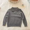 Roupas novas de outono redondas com estrela para crianças estilo coreano roupas de menina gola estilosa fashionável super bonito top de tricô suéter outono e inverno