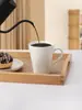 Caneca de cerâmica, xícara de café branca pura e simples para uso em casa, hotel, negócios, café da manhã, leite, café e chá