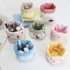 Cesta de Tela para Almacenamiento Estilo Coreano para Niñas, Contenedor Mini de Escritorio Suave y Lindo para Cosméticos, Cesta para Guardar Llaves y Artículos Varios