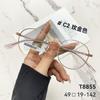 Gafas para miopía retro Montura redonda Gafas lisas para mujer T8855 Montura de aleación ultraligera Montura pequeña para cara pequeña Venta al por mayor