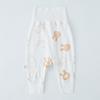 Pantalones de bebé, pantalones de pañal con botón a presión, pantalones de cintura alta para bebé, pantalones de protección para el vientre, pantalones de primavera y otoño abiertos con hebilla oculta de polipropileno para recién nacidos