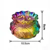 Bolsa da Fortuna Colorida de Cristal de Ano Novo Tigela de Tesouro de Vidro Ornamento de Vela de Incenso Atrator de Riqueza