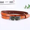 Cinturones de Cuero para Mujer al por Mayor, Cinturones de Cuero Lisos Negros Simples con Hebilla, Cinturones Delgados Decorativos Casuales Versátiles de Moda