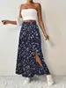 En stock Europea y Americana Transfronteriza Nuevo Amazon Vacaciones Direccional Moda Casual Estampado Floral Falda Dividida