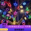 Luzes de Estrela de Cinco Pontas LED Luzes em Formato de Floco de Neve de Natal Iluminação de Árvore Pendurada à Prova d'Água para Exterior Iluminação de Rua Shopping Center Enfeites Pendurados Luzes Coloridas