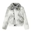 Chaqueta de Algodón Cálida con Cuello de Piel y Hebilla de Cuero Estilo Retro Americano para Hombres y Mujeres en Otoño e Invierno Nueva Chaqueta Superior Holgada de Alta Gama