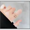 Bienes de Lujo Franceses Nuevo Estilo Microincrustación de Circonita Espíritu de Lujo Ligero Forma de Serpiente Anillo Abierto Accesorios para el Dedo de Mujer Anillo Distintivo para Mujer