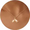 Collar Transfronterizo Europeo y Americano con Temática Oceánica con Corazón de Cobre en Forma de Luna, Estrella de Mar, Moño, Copo de Nieve, Cruz, Colgante de Softbol, Joyería para Mujer