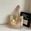 Bolsa de Lona de Letras de Gama Alta para Mujer 2025 Nuevo Estilo Coreano de Moda Estilo Perezoso Bolso de Mano para Estudiante Bolso Cruzado Versátil