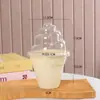 Taza cono de helado, pastel de fresa, decoración de caja de crema, caja de empaque para postre de mousse, caja de empaque para repostería