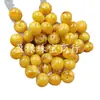 Fluorescente Flutuante Água Salgada Abelhas Artificiais Botão de Jade Contas de Ábaco Contas Soltas Amarelo Óleo de Galinha Espaçadores de Cera de Abelha Acessórios para Joias Contas