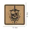 Set de Parches de Tela Bordados Estilo Calavera Guerrero, Parches Decorativos DIY para Ropa, Zapatos, Sombreros, Bolsas, Etc.. Parches de Insignia