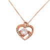 Nova Moda Pingente de Coração Tendência Feminina Personalizado Pingente de Cristal Simples Colar de Clavícula em Forma de Coração Joias Atacado