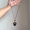 Estilo Old Money Estilo Chinês! Colar Pingente Marrom para Mulheres, Corrente de Clavícula de Luxo de Alto Padrão, Acessório Longo de Verão