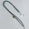 Cuerda para collar con colgante de hebilla de seguridad de jade simple tejida a mano, longitud ajustable, cordón para joyería, venta al por mayor