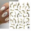 Cross-border novos adesivos de nail art preto e branco mármore textura fita letras linhas geométricas adesivos unhas adesivos