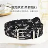 Cinturón Punk Estilo Celebridad de Internet Coreana con Doble Hebilla de Estrella para Hombres y Mujeres, Cinturón Decorativo de Moda para Jeans, Cinturón de Cuero de Vaca